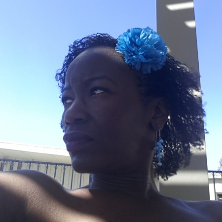 Blue Flower Silhouette