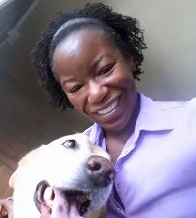 Sweaty look post-run with the dog.